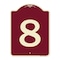 Signmission Designer Series Sign W/ Number 8, Burgundy Heavy-Gauge Aluminum Sign, 24" x 18", BU-1824-22900 A-DES-BU-1824-22900 - alternate 1